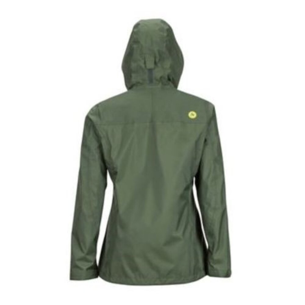 MARMOT WOMEN'S PRECIP RAIN WINDBREAKER  JACKET PACKABLE CROCODILE GREEN XS